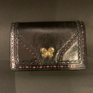 アナスイ(ANNA SUI)の【Rikka1535135様専用】ANNA SUI 黒 赤 花柄 カードケース(名刺入れ/定期入れ)