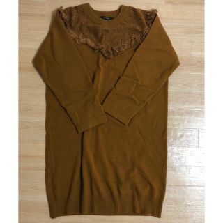 ダブルクローゼット(w closet)のwcloset フリンジ付きニットワンピース(ロングワンピース/マキシワンピース)