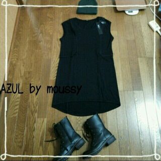 アズールバイマウジー(AZUL by moussy)のAZUL ﾆｯﾄｿｰﾜﾝﾋﾟｰｽ(ひざ丈ワンピース)