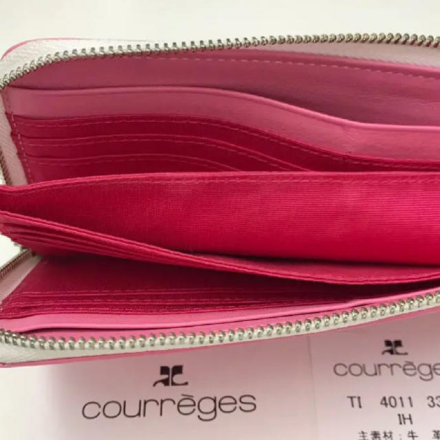 Courreges(クレージュ)のクレージュ 牛革 長財布 レディースのファッション小物(財布)の商品写真