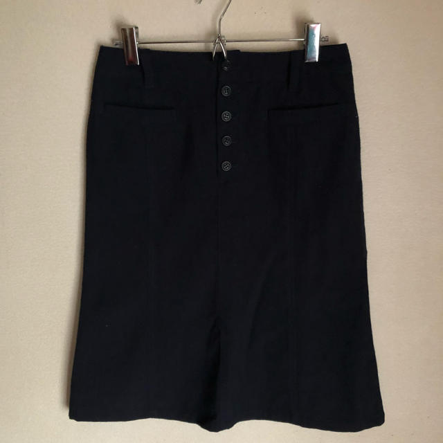 BA-TSU(バツ)のBA-TSU💜ネイビーウール混スカート レディースのスカート(ひざ丈スカート)の商品写真