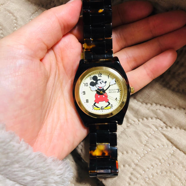 Khaju(カージュ)のkhaju ミッキーマウス べっ甲腕時計 本日限定値下げ レディースのファッション小物(腕時計)の商品写真