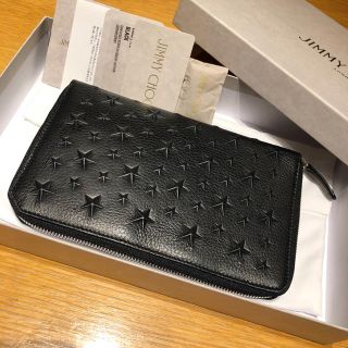 ジミーチュウ(JIMMY CHOO)の⭐️美品⭐️ ジミーチュウ 長財布 オーガナイザー スターエンボス 黒(長財布)