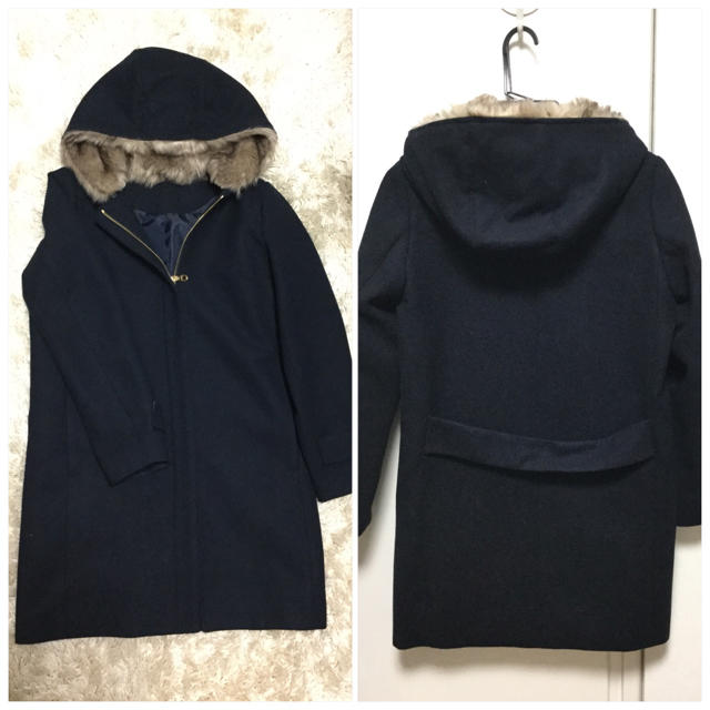 GU(ジーユー)のGU ジーユー✳︎2way フーデッドコート Ｚ コート ノーカラージャケット レディースのジャケット/アウター(ロングコート)の商品写真