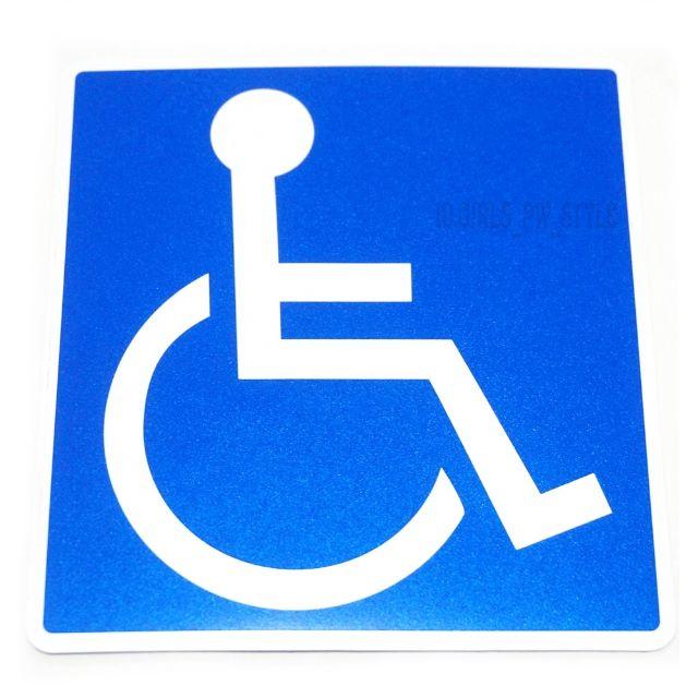 送料無料! 国際シンボルマーク 身体 障害者 障碍者 障がい者 ドライブマーク 自動車/バイクの自動車(車外アクセサリ)の商品写真