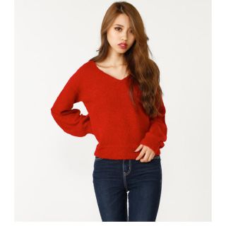 リエンダ(rienda)のrienda♡アルパカパフSLV knit TOP(ニット/セーター)