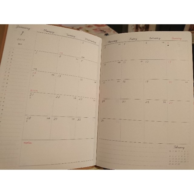 手帳 2019年 インテリア/住まい/日用品の文房具(カレンダー/スケジュール)の商品写真