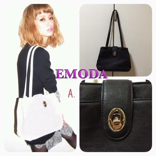 エモダ(EMODA)のEMODA♡ACバッグ♡ブラック(トートバッグ)