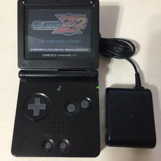 ゲームボーイアドバンス(ゲームボーイアドバンス)の【中古・送料込】ゲームボーイアドバンスSPブラック 本体・充電器付 任天堂　(携帯用ゲーム機本体)