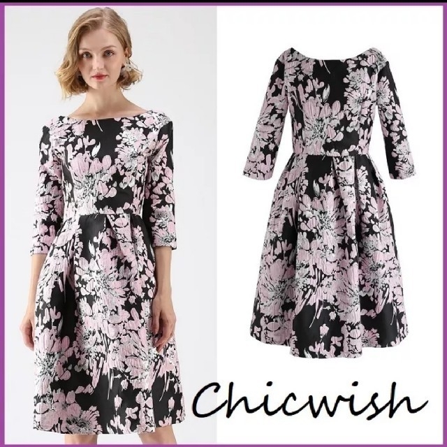 Chicwish(シックウィッシュ)のchicwish ｼｯｸｳｨｯｼｭ ﾊﾟｰﾃｨｰﾄﾞﾚｽ ﾜﾝﾋﾟｰｽ 二次会 レディースのフォーマル/ドレス(ミディアムドレス)の商品写真