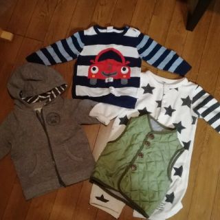 ベビーギャップ(babyGAP)の【80サイズ】中古美品/男の子6点セット(トレーナー)