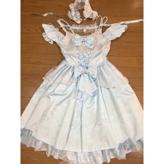 メタモルフォーゼタンドゥフィーユ(metamorphose temps de fille)のCinderella〜小さなガラスの靴〜シンデレラブルー(ひざ丈ワンピース)