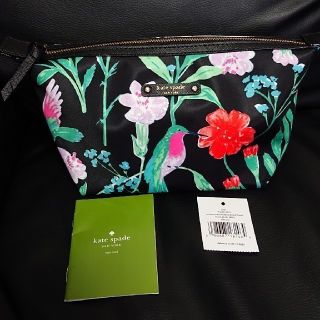 ケイトスペードニューヨーク(kate spade new york)の新作 ケイトスペード ナイロン コスメポーチ 化粧ポーチ ハミングバードフラワー(ポーチ)