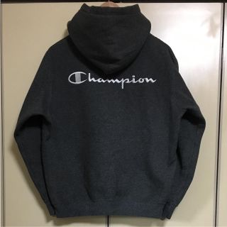 チャンピオン(Champion)の【champion】ビッグロゴ 両面刺繍ロゴ スウェット パーカー M(パーカー)