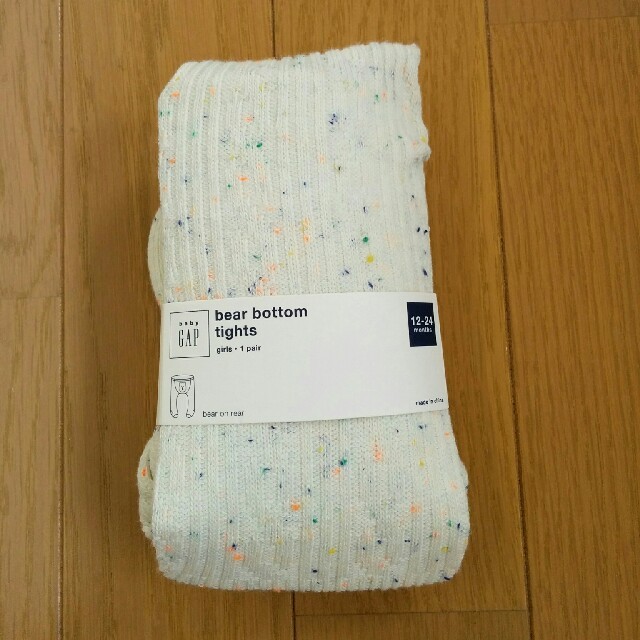 babyGAP(ベビーギャップ)の新品未使用　Gapbaby　くまさんリブタイツ キッズ/ベビー/マタニティのこども用ファッション小物(靴下/タイツ)の商品写真