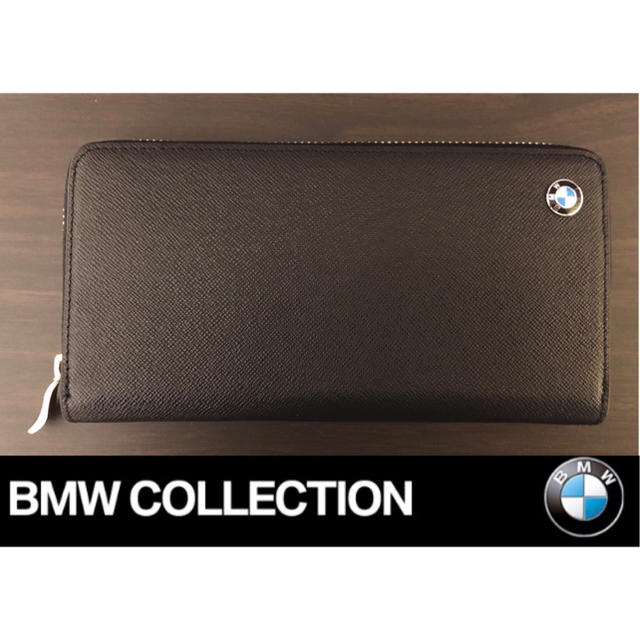 ■新品■未使用■ BMW ビー・エム・ダブリュー レザー 二つ折り 財布 小銭入れ 札入れ ウォレット メンズ ブラック系 BB4185ｱZ