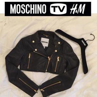 MOSCHINO JEANS アイボリー ジャケット アシンメトリーファー ４０