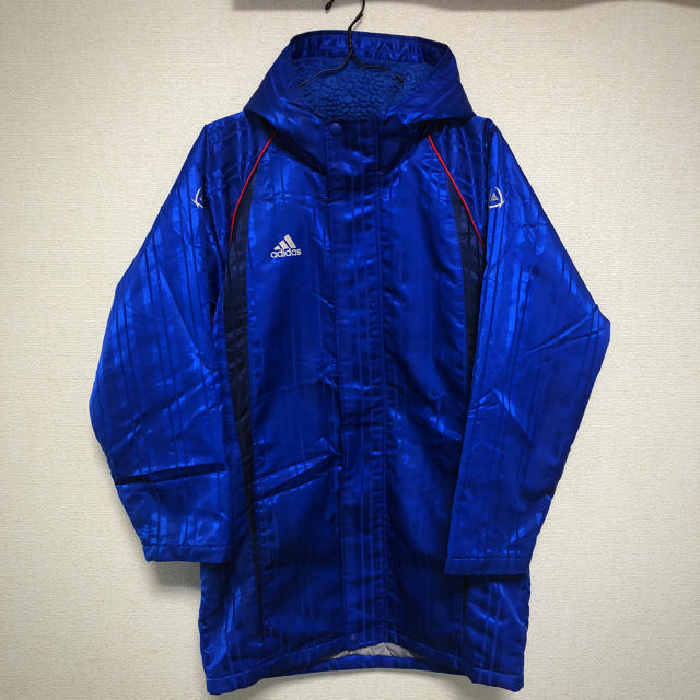 adidas(アディダス)のadidas アディダス ベンチコート 150 ブルー キッズ/ベビー/マタニティのキッズ服男の子用(90cm~)(コート)の商品写真