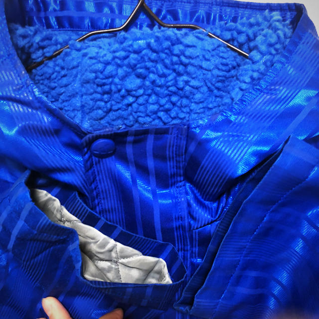 adidas(アディダス)のadidas アディダス ベンチコート 150 ブルー キッズ/ベビー/マタニティのキッズ服男の子用(90cm~)(コート)の商品写真