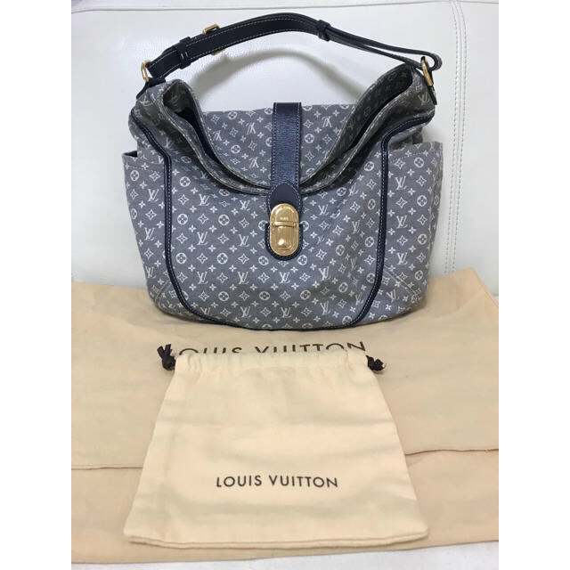 ルイヴィトン LOUIS VUITTON ロマンス イディール ショルダーバッグ ブルー レディース