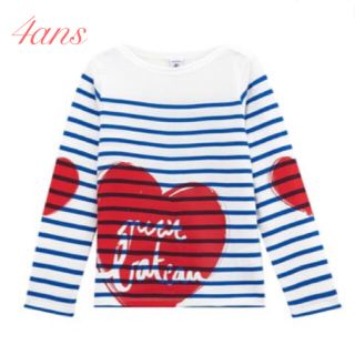 プチバトー(PETIT BATEAU)の☆SALE☆ 新品 プチバトー♡ プリントマリニエール長袖Tシャツ 4ans(Tシャツ/カットソー)