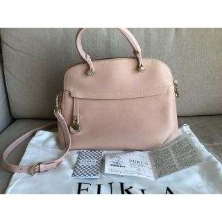 フルラ(Furla)の美品 furla piper m ピンク ベージュ(ハンドバッグ)