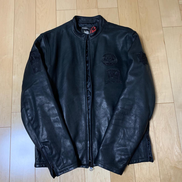 ANDSUNS(アンドサンズ)のandsuns death wish leather Mサイズ メンズのジャケット/アウター(レザージャケット)の商品写真