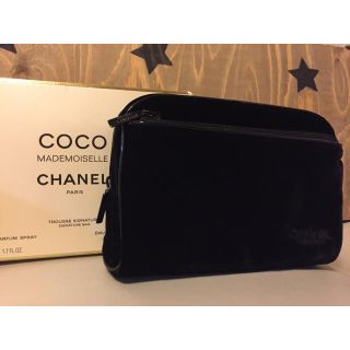 シャネル(CHANEL)のCHANEL ベロア ポーチ ブラック  ノベルティ(ポーチ)