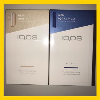 アイコス(IQOS)のiQOS3ゴールドとiQOS3マルチブルー2個セット(タバコグッズ)