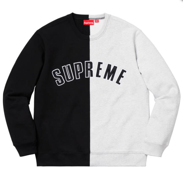 【極美品】Supreme 18aw Split Crewneck スウェット