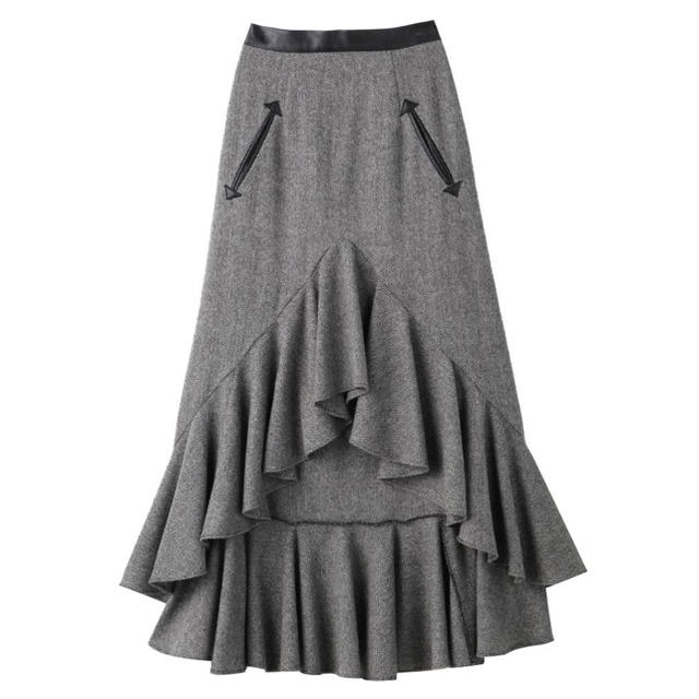 PAMEO POSE(パメオポーズ)の【値下げ中】PAMEO  POSE RUFFLE TWEED SKIRT レディースのスカート(ロングスカート)の商品写真