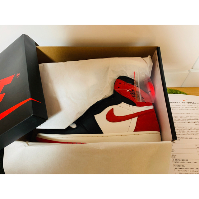 NIKE(ナイキ)のAir Jordan1 YELLOW OCHRE  × Track red  メンズの靴/シューズ(スニーカー)の商品写真