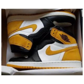 ナイキ(NIKE)のAir Jordan1 YELLOW OCHRE  × Track red (スニーカー)