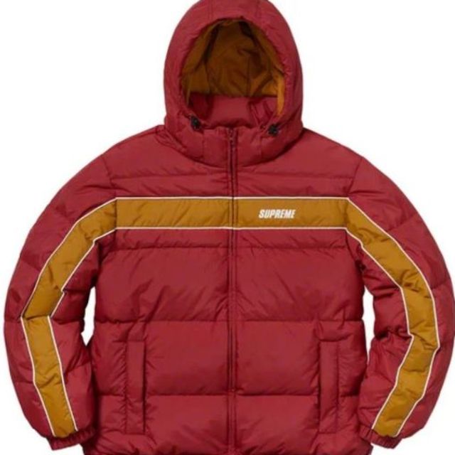 SUPREME シュプリーム 18AW Stripe Panel Down Jacket ストライプ パネルダウンジャケット アウター ブラック