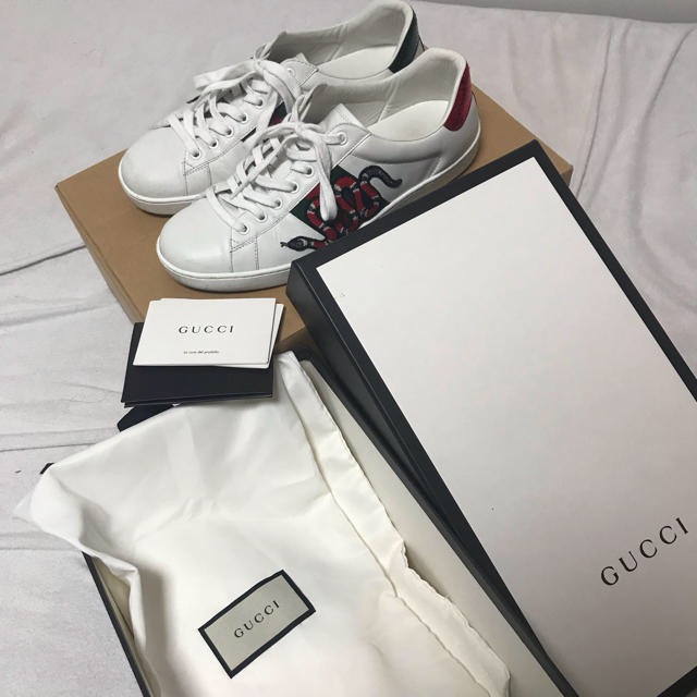 新品本物 蛇 エース スニーカー グッチ GUCCI - Gucci 靴 27 約27