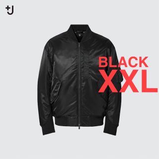 ユニクロ(UNIQLO)のユニクロ＋J ハイブリッドダウンオーバーサイズ MA-1ブルゾン XXL(フライトジャケット)