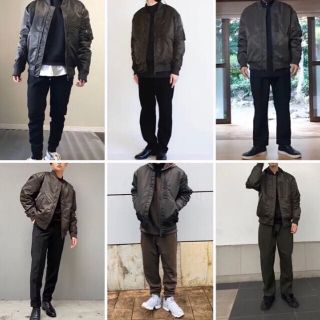 UNIQLO - ユニクロ+J ハイブリッドダウンオーバーサイズ MA-1ブルゾン