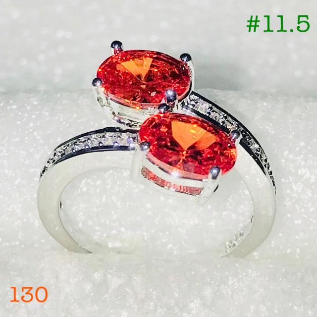 2.66ctオレンジサファイアのリング レディースのアクセサリー(リング(指輪))の商品写真