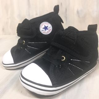 コンバース(CONVERSE)のコンバース   ベビー ミニネコ   黒  14cm  プレゼントに♪(スニーカー)