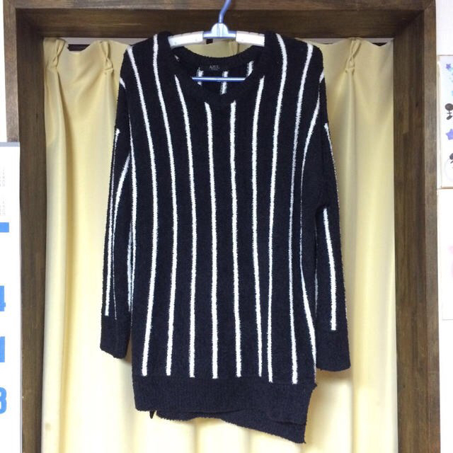 AZUL by moussy(アズールバイマウジー)の美品！AZUL ストライプニット レディースのトップス(ニット/セーター)の商品写真