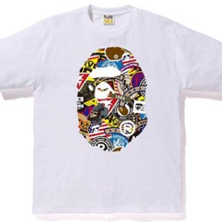 アベイシングエイプ(A BATHING APE)の新品Bape patched big ape head Tee M 白(Tシャツ/カットソー(半袖/袖なし))