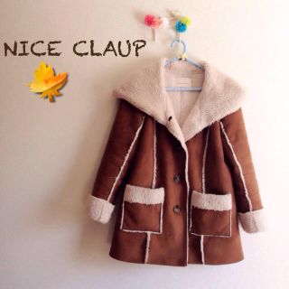 ナイスクラップ(NICE CLAUP)のNICE CLAUP＊ムートン風コート(ピーコート)