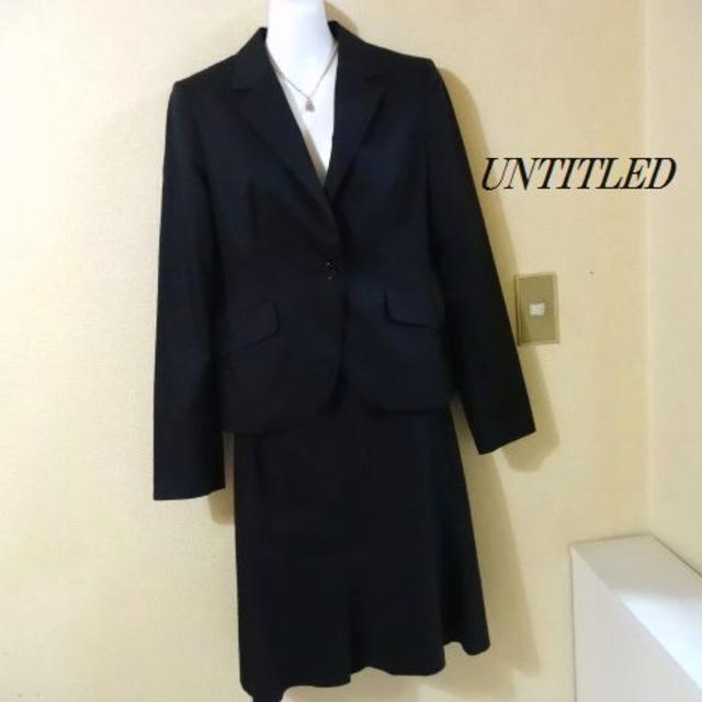 UNTITLED(アンタイトル)のUNTITLEDアンタイトル♡ブラック光沢セットアップスーツ レディースのフォーマル/ドレス(スーツ)の商品写真