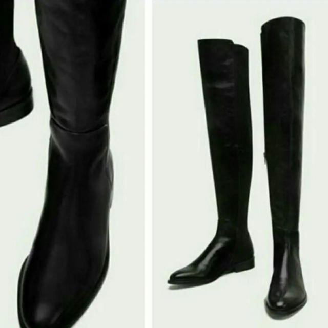 美品 ZARA ザラ ニーハイ ブーツ ソックス シューズ 美品 ZARA ザラ ニーハイ ブーツ ソックス シューズ