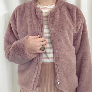 カスタネ(Kastane)のpink farjacket 🥀 お値下げ品(毛皮/ファーコート)