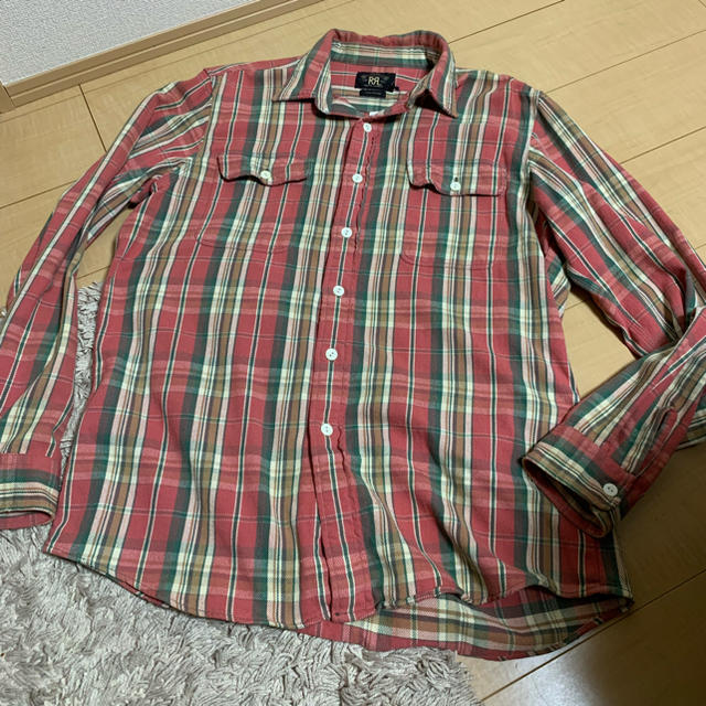 RRL(ダブルアールエル)の＊RRL＊ヴィンテージ加工長袖ワークシャツ☆L☆ メンズのトップス(シャツ)の商品写真