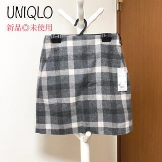 ユニクロ(UNIQLO)の【Mari様】新品◎タグ付き ユニクロ ウールブレンド ミニスカート(ミニスカート)