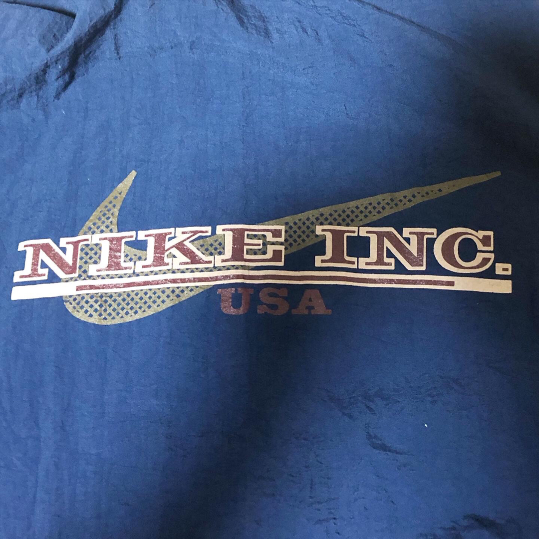 NIKE(ナイキ)の90s 銀タグ ナイキ NIKE バイカラー ナイロンジャケット 赤青 メンズのジャケット/アウター(ナイロンジャケット)の商品写真
