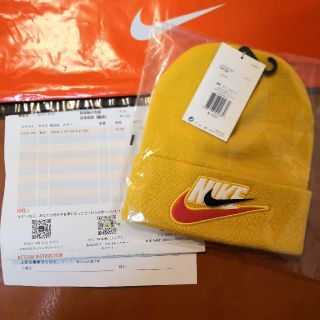 シュプリーム(Supreme)のこまちゃん専用　　Supreme/Nike Beanie　イエロー(ニット帽/ビーニー)