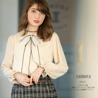 トッコ(tocco)のtocco ボウタイ風2wayシアードットリボン付きシフォンブラウス(シャツ/ブラウス(長袖/七分))